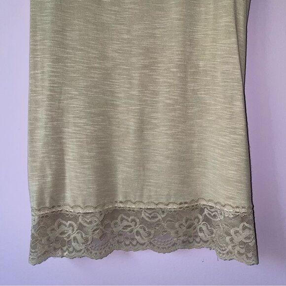 DressBarn Size L Tan Cami w Lace Trim 90s Y2K Neutral Basic - Picture 3 of 7